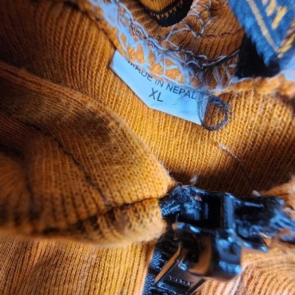 Rising International Hoodie XL Nepal Hippie Boho TieDye‎  Jacket Art To Wear - Picture 8 of 10